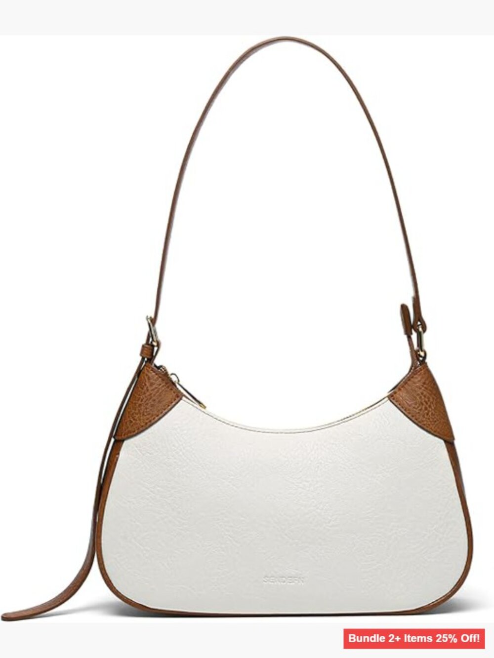 Small Vegan Leather Crossbody Bag with Adjustable Strap Hobo Style